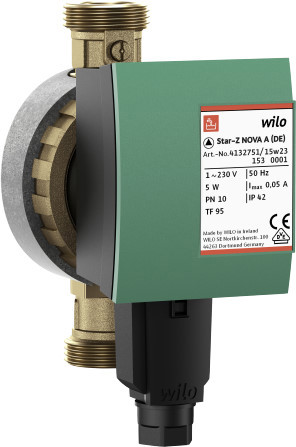 Viessmann Wilo Star Z NOVA A Trinkwasser-Zirkulationspumpe, RP 1/2′′, 138 mm, PN 10 7439077