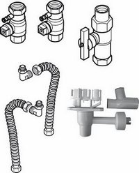 Buderus AS7-AP Anschluss-Set 7, Aufputz GA-BS, Siphon, HA, U-Flex,Speicher unten 7736613434