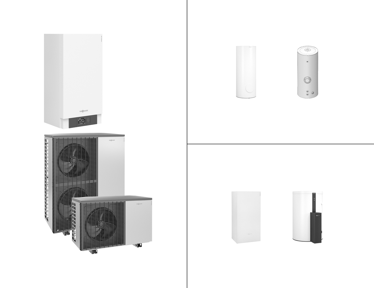 Viessmann Vitocal 200-S Wärmepumpe, 13,7 kW, Z015549, 600 L Vitocell 120-E, SVW Z015549