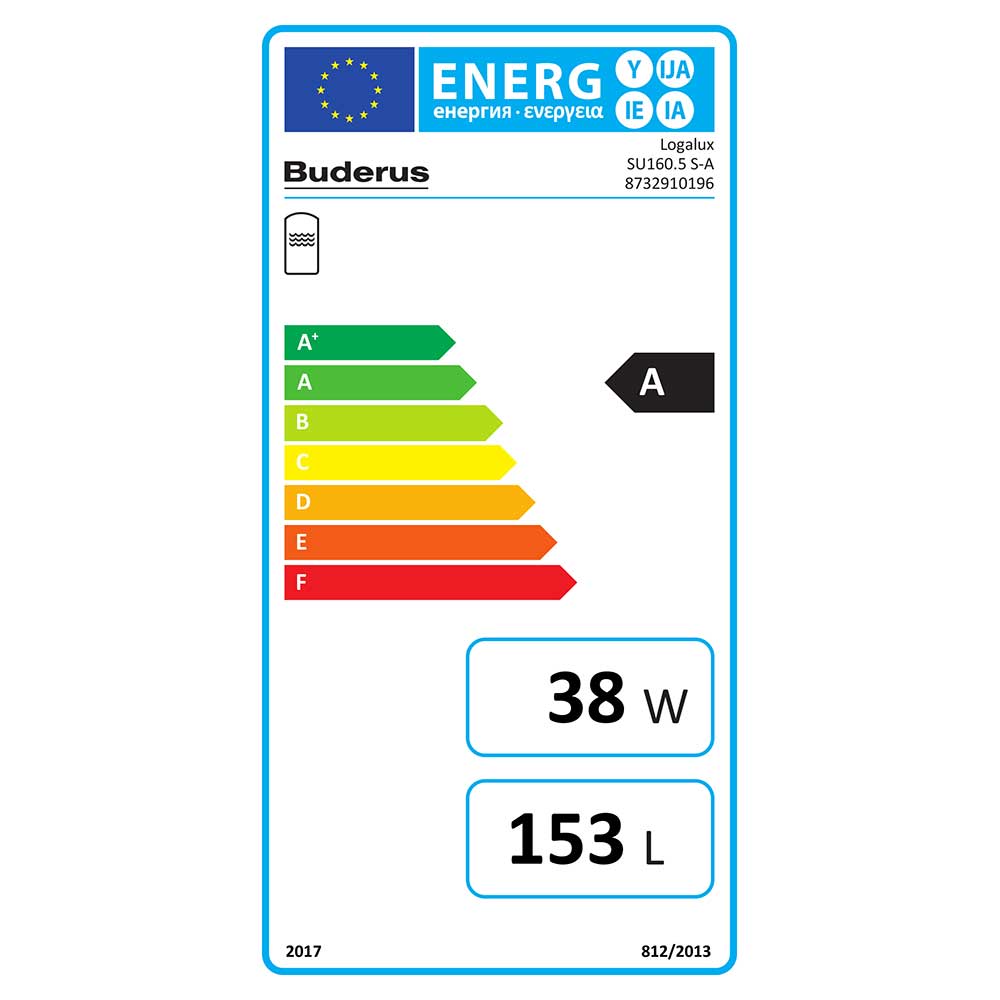 Buderus Logalux SU160.5 S-A, 157 Liter Warmwasserspeicher, Standspeicher 8732910196