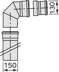 Vaillant Geräte-Anschluss-Set S.4 150 mm auf 130 mm PP 0020060589