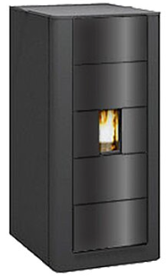 Viessmann Wodtke Pelletofen ivo.smart water+ 8 kW, Glas-Dekor black, Silbermetallic 7327805