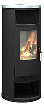 Viessmann Wodtke Holz-Kaminofen Momo water+ 8 kW, Glas-Dekor wasserführend, black 7327851