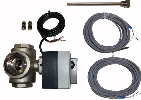 Wolf Rücklaufeinschichtungs-Set DN32 2484929, DN32, PT1000-Kabelfühler, 3-Wege-Umschaltventil, Pufferschichtung, Heizungsanlagen