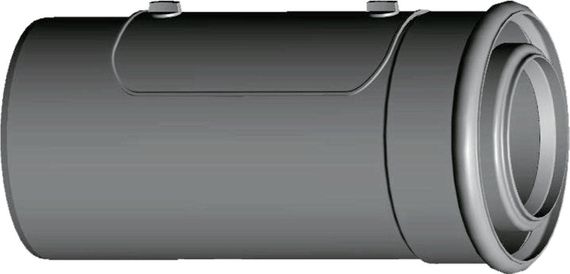 Wolf Revisionsrohr konzentrisch DN80/125, Länge 250mm, mit Schnellverschluss 2651470, weiß, Abgassysteme