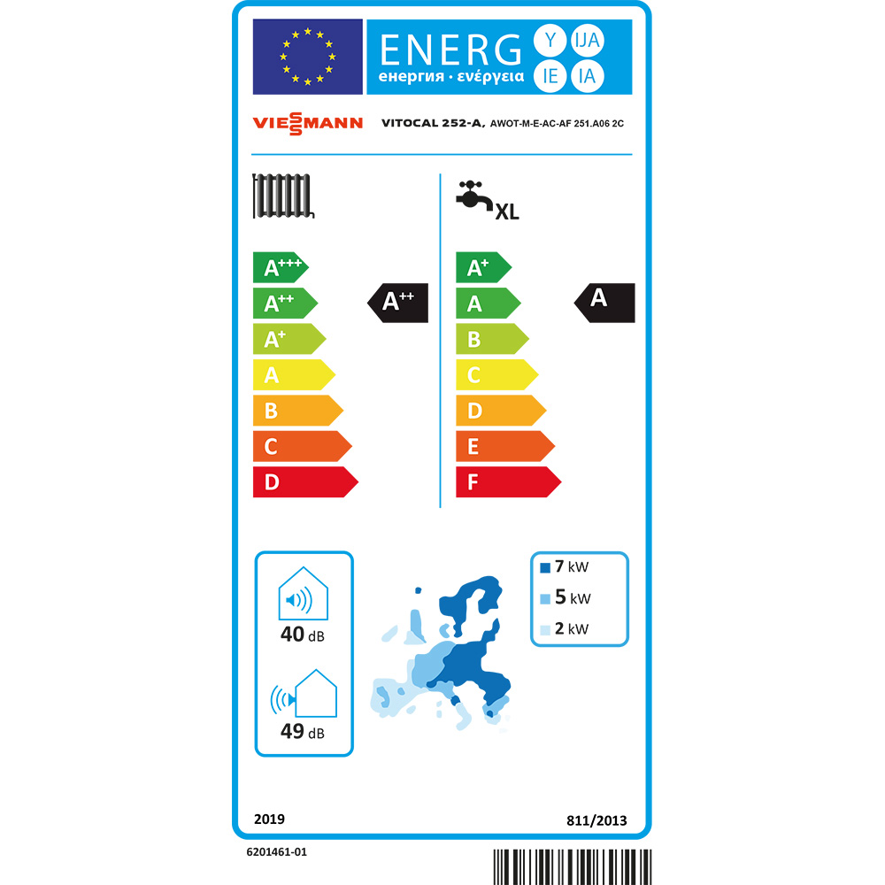 Viessmann Vitocal 252-A AWOT-M-E-AC-AF 251.A06 2C Luft/Wasser Wärmepumpe 230V Z026423