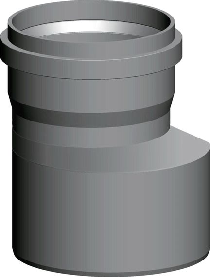Wolf Reduzierung exzentrisch, DN200 auf DN160, aus Polypropylen bis 120°C 2651330