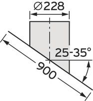 Vaillant Dachpfanne Ø 225/160 (25°-35°), Edelstahl für Abgassystem Ø 160 0020130600