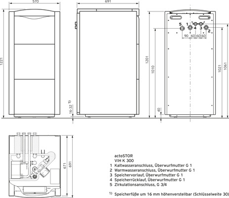 Vaillant Paket 2.02/7 ecoVIT exclusiv VKK 226/4, VRC 700, VIH K 300 L/LL 0010029794