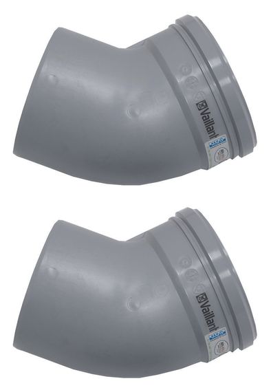 Vaillant Bogen 45° (2 Stck) Ø 130 PP 0020042766 für starre Abgasleitungen DN 130