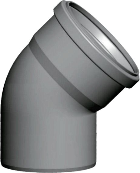 Wolf Abgasrohrbogen 45°, DN125 aus Polypropylen bis 120°C 2651696