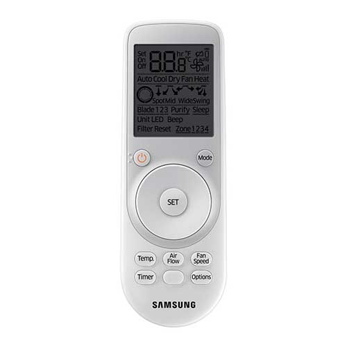 Samsung BAC Fernbedienung AR-KH03E, Infrarot Fernbedienung mit Airflow Display für 360° Deckenkassetten, RAL 9010, Samsung
