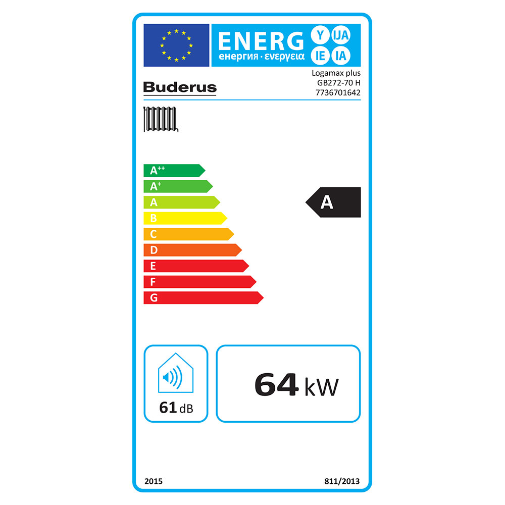 Buderus Logamax plus GB272 70kW inkl. Umstellteile für Erdgas L