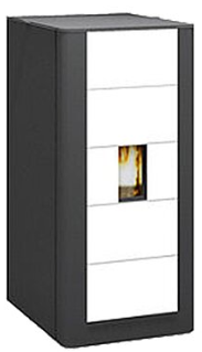 Viessmann Wodtke Pelletofen ivo.smart water+ 8 kW, Glas-Dekor white, Silbermetallic 7327806