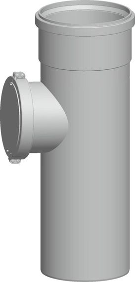 Wolf Revisionsrohr DN200, Länge 600 mm aus Polypropylen bis 120°C 2651369