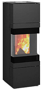 Viessmann Wodtke Kaminofen Stage F9 6 kW mit HCF02 7327861 - Elegante Sichtfeuerscheibe, HiClean-Filter Technik, Robuste Stahlkonstruktion
