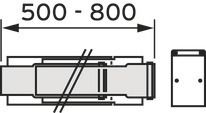 Vaillant Teleskopverlängerung 0,5 m - 0,8 m konzentrisch Ø 60/100 Alu 303804