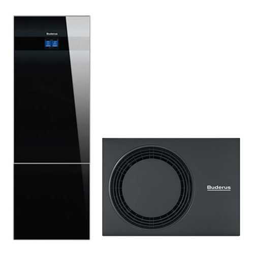 Buderus Luft-Wasser-Wärmepumpe Logaplus M WLW186i-7 AR T180, schwarz