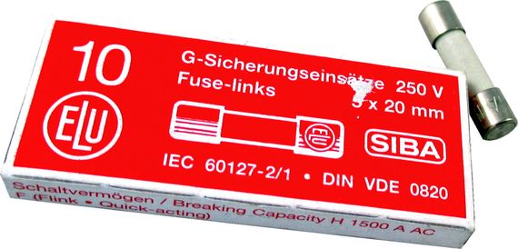WOLF Sicherung Fein 4A Flink 250V 5x20mm für CGB-2, PG012