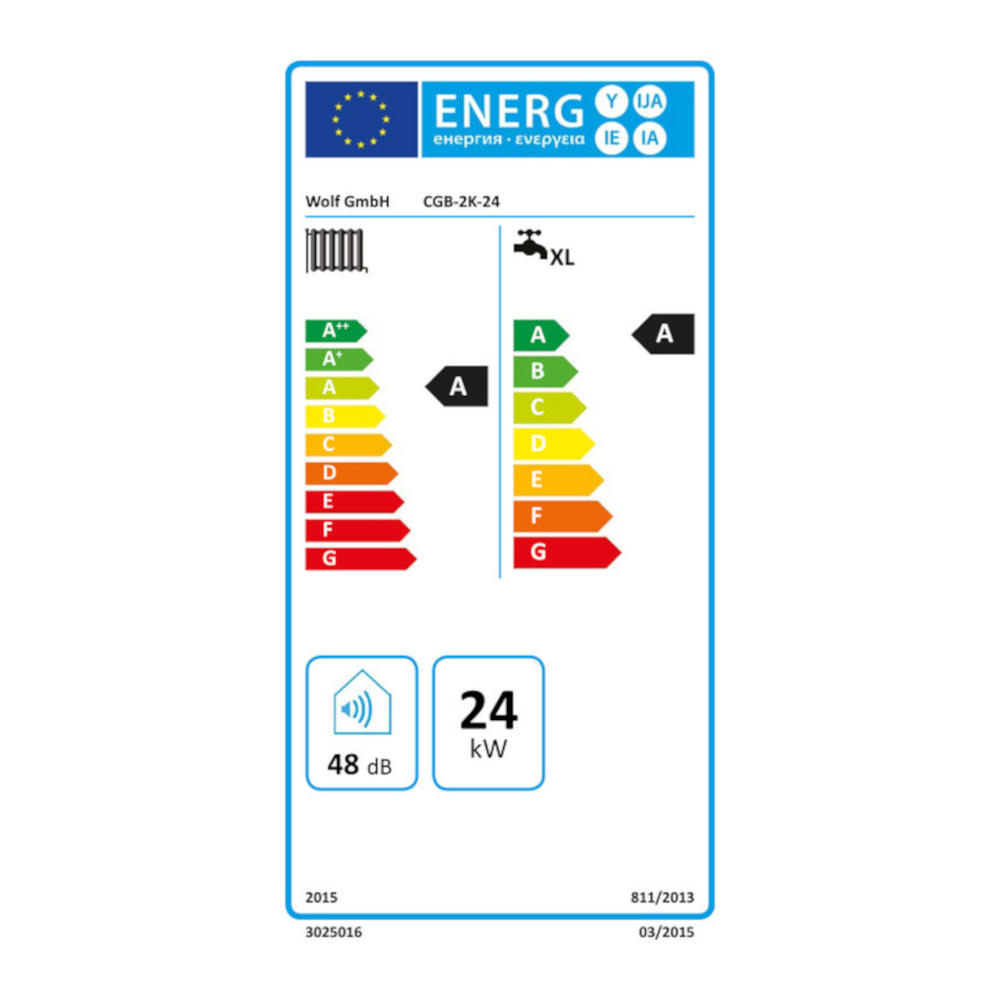 Wolf CGB-2-K-24 24kW Gas-Brennwert-Kombitherme, Gas-Brennwerttherme 8615012