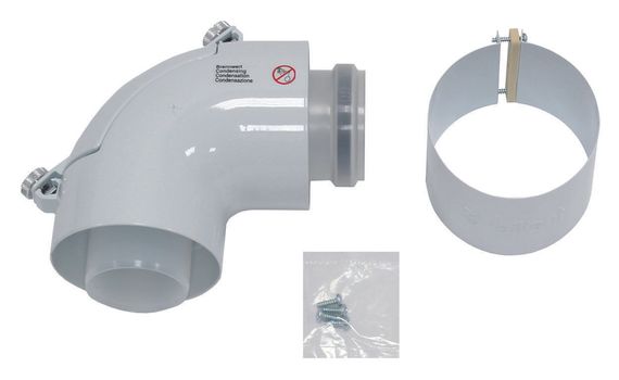 Vaillant Bogen 87° mit Reinigungsöffnung konzentrisch Ø 60/100 PP 303916