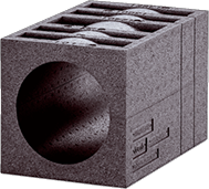 Wolf FWL-PushPull MB Mauerblock Mauerdurchführung, LxBxH: 365x248x248mm, Ø 185mm 2578001