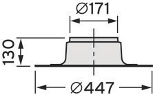 Vaillant Flachdachkragen, Aluminium für Abgassystem Ø 110/160 PP 0020106411