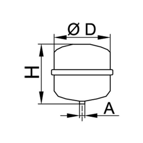 Viessmann Ausdehnungsgefäß N25 max. 3bar, 25L silber ZK03108