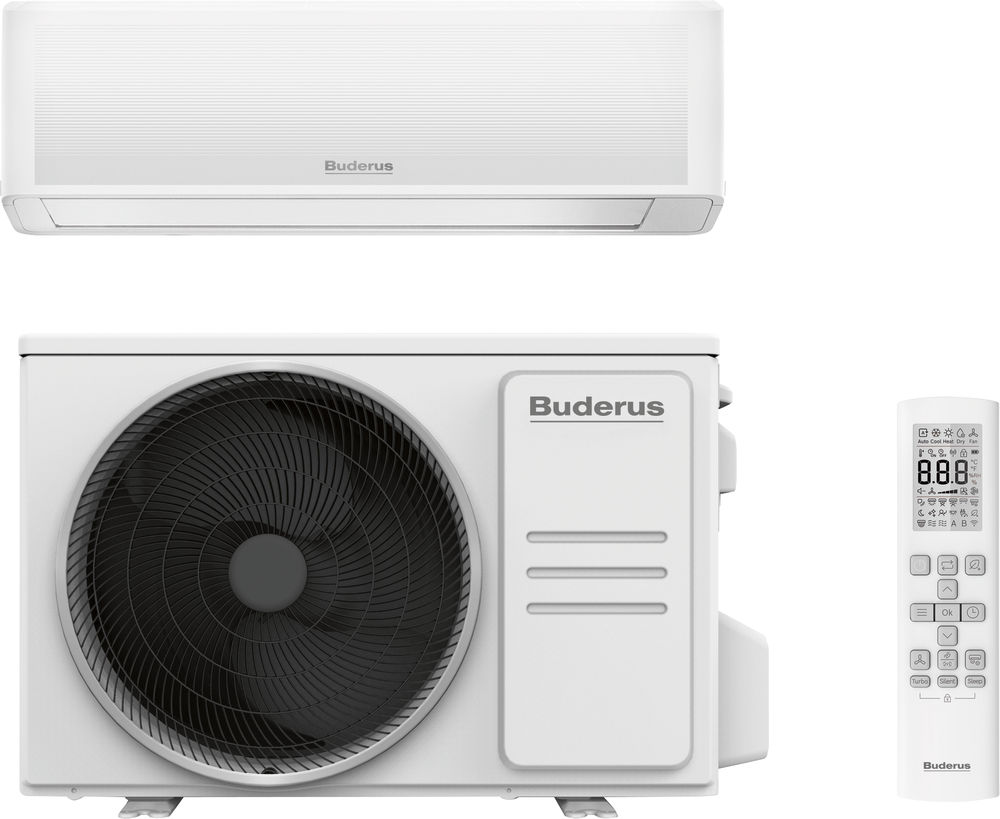 Buderus Logacool AC186i.3 W, Klimaanlage AC186i.3 Set 3,4 kW, Klimagerät Single-Split 7733703135