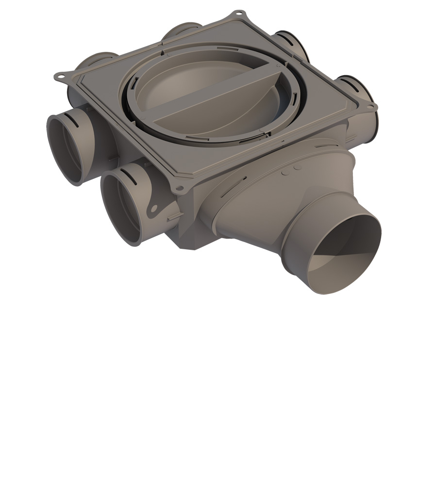 Buderus VK125-1S Verteiler 1-lagig seitlicher Anschluss DN125 7738112658