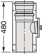 Vaillant Revisionselement konzentrisch Ø 225/160 Edelstahl/PP 0020095589
