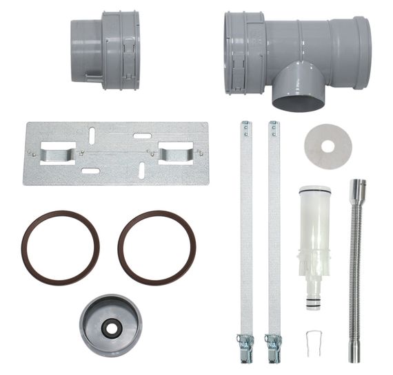 Vaillant T-Stück DN 100 PP (MFB), mit Kondenswasseranschluss, 0010045383