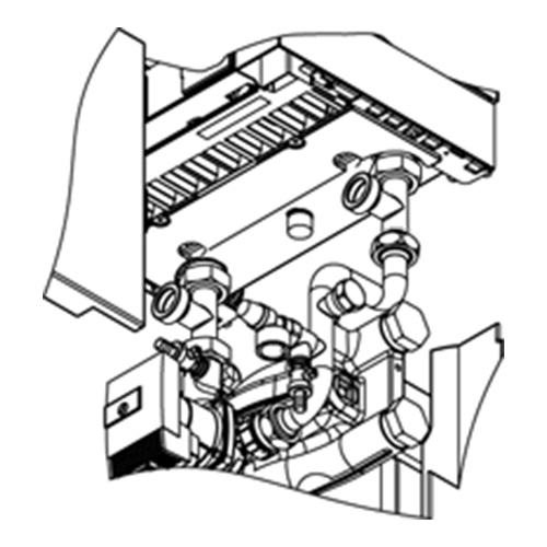Viessmann Anschluss-Set Speicher-Wassererwärmer 2 T-Stücke G 1 1/2 ZK03669