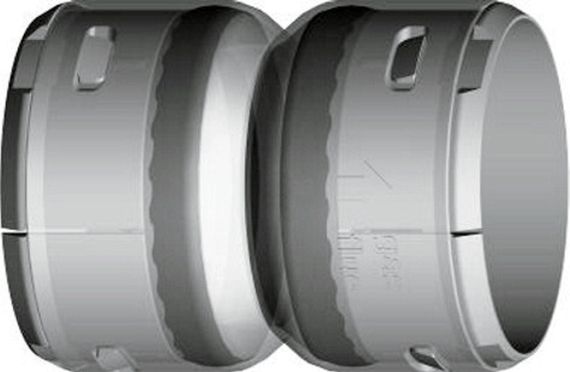 Wolf Verbindungsstück DN60, Kupplung für 2 flexible Rohre 2651793