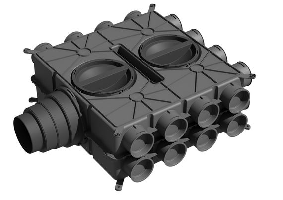 Wolf CWL Luftverteiler für Zu- oder Abluft, DN125-180, 24 Stutzen DN 75, 2577597