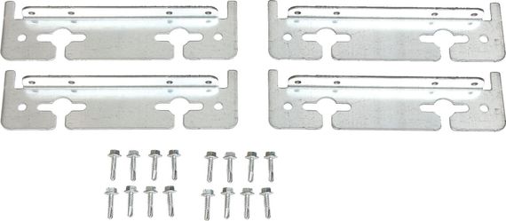Wolf Aufhängewinkel 4er Set für LH 25, 40, 63, 100 6523053, Originalzubehör für Luftheizer, verzinkt, 4er Set