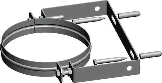 Wolf Wandhalterung DN160, Edelstahl, für Fassadensysteme, DN160-Abgasrohren, korrosionsbeständig, verstellbar, Wolf GmbH