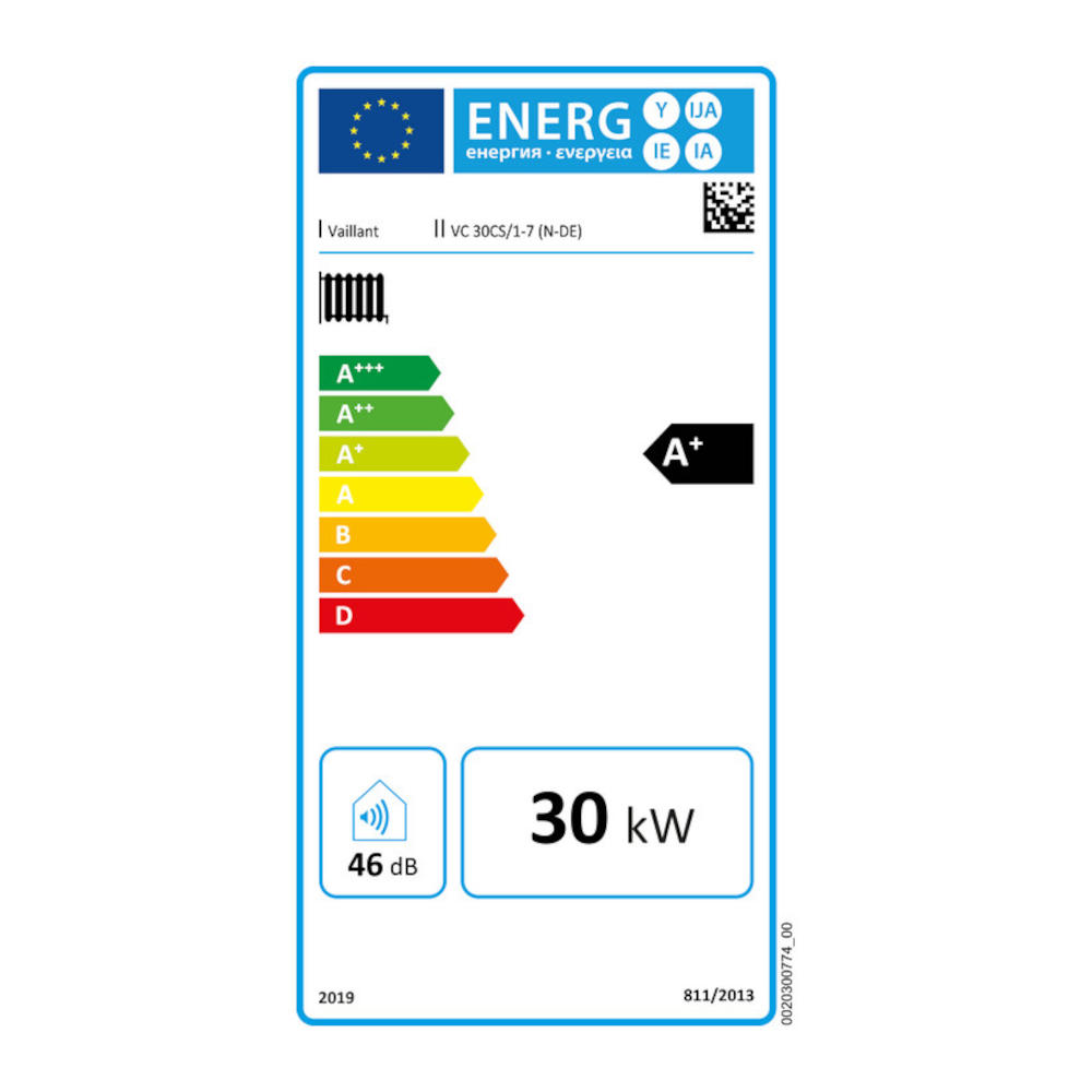 Vaillant ecoTEC exclusive VC 30 CS/1-7 Brennwerttherme, Gastherme, E/LL/Flüssig 0010022052