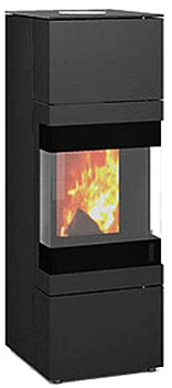 Viessmann Wodtke Kaminofen Stage F9 6 kW mit HCF02 und FMC 7327862 - Holzofen für Wohnräume mit HiClean-Filter Technik und FireMatic Comfort