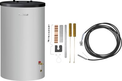 Buderus Edelstahl-Warmwasserspeicher ES120 S-A, 120 Liter, Speicherfühler NTC, Wärmetauscher 7739622814