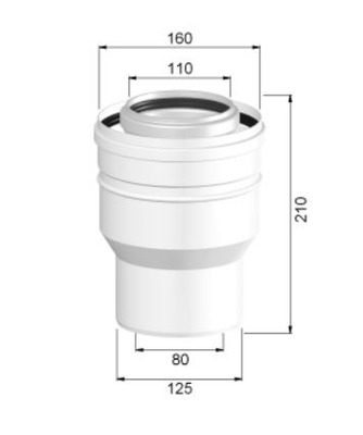 Brötje Brötje Übergangsstück ADT DN 80/125 - 110/160 654715