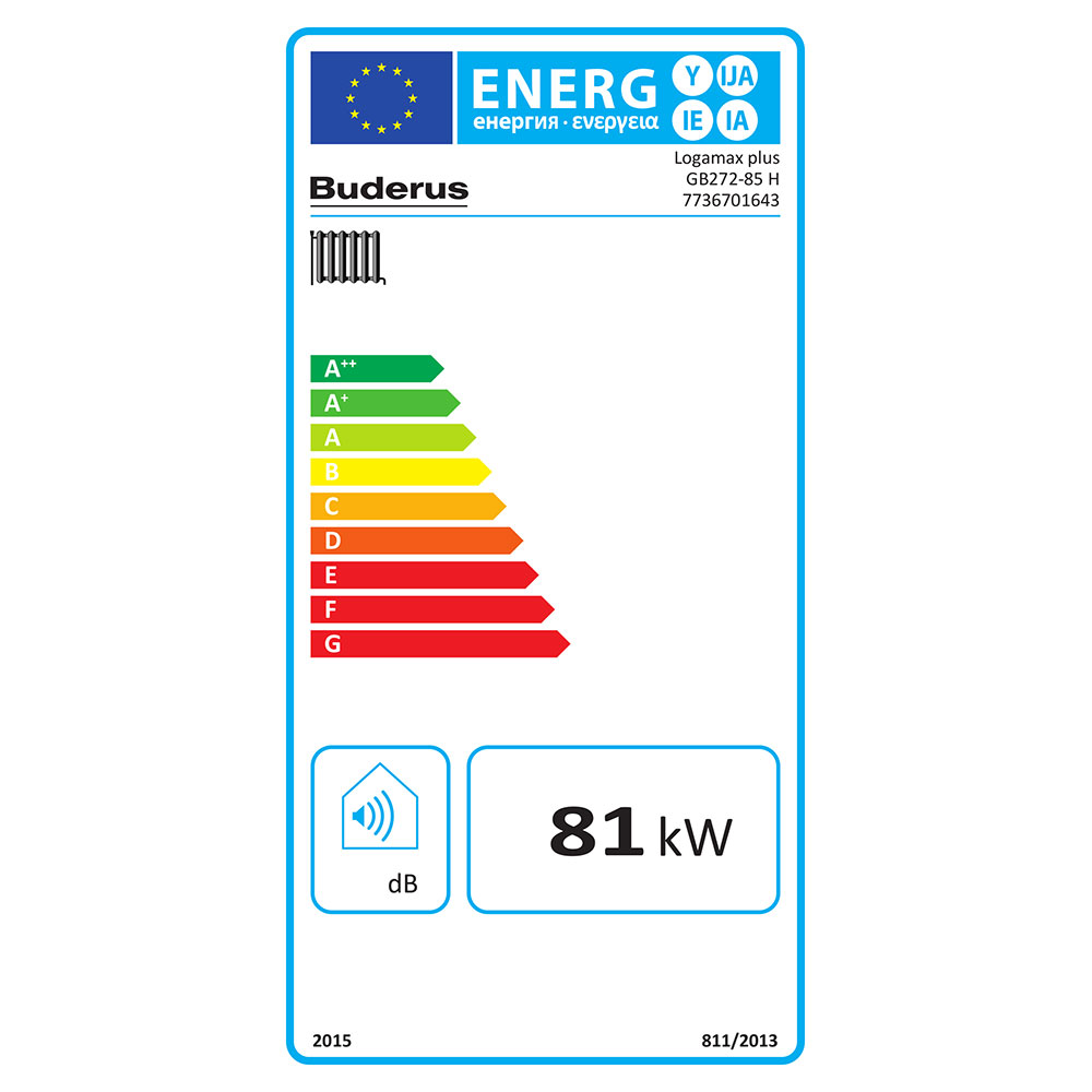 Buderus Logamax plus GB272 85kW inkl. Umstellteile für Erdgas L
