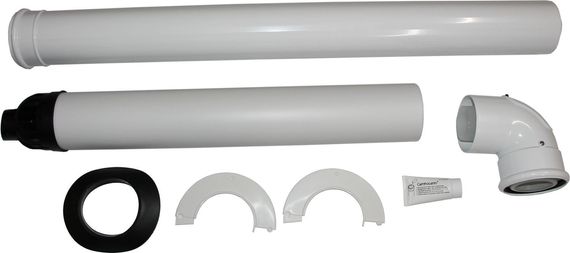 WOLF Luft-Abgasführung d= 125/80, weiß, 2651495