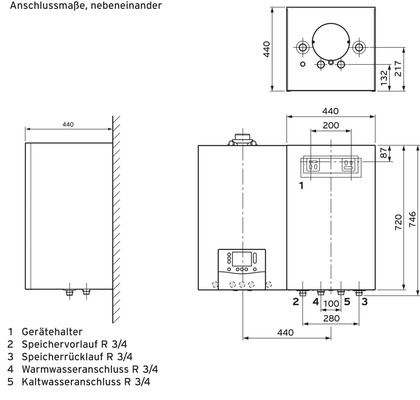 Vaillant Paket 1.683/2 ecoTEC plus VCW 20/26 CS/1-5, VIH QL 75/2 B li., VRC 710 8000013988