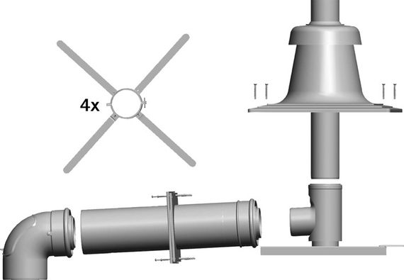 Wolf Anschluss-Set DN110/160, C93x DN110 im Schacht, Abdeckung Polypropylen 2652252