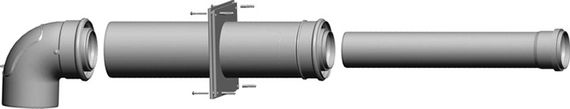 Wolf Anschluss-Set C43x, DN110/160 für Luft-/Abgasschornstein, rlu, 2651555