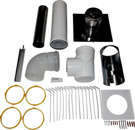 Wolf Anschluss-Set C33x, DN110/160 an konzentrischer LAF im Schacht, Edelstahl 2651998