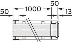Vaillant Verlängerung für Fassadenverlegung, konzentrisch 1,0 m Ø 110/160 0020106403