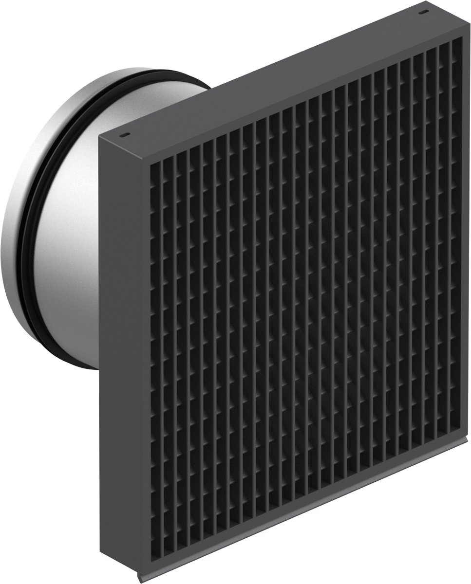 Viessmann Vitoair Außenwandblende DN 180, Anthrazit, 275 x 275 mm 7974029