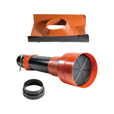 Brötje Dachdurchführung DN160 terracotta für Dachneigung 5-25 Grad inkl. Dachhaube 7309315